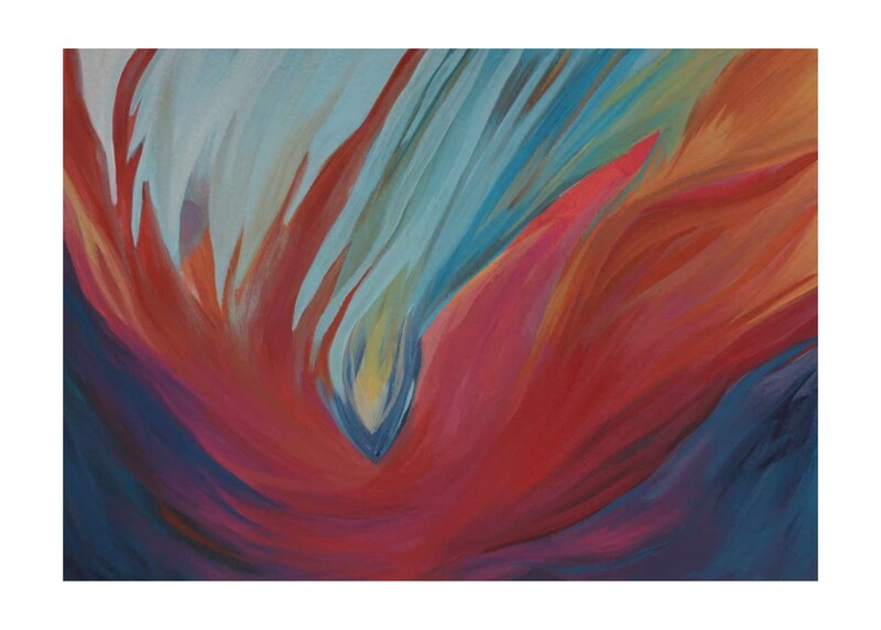 "Phoenix" Abstract Acrylic Painting Print